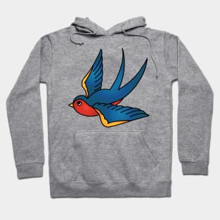 Traditional Swallow Tattoo Design Hoodie